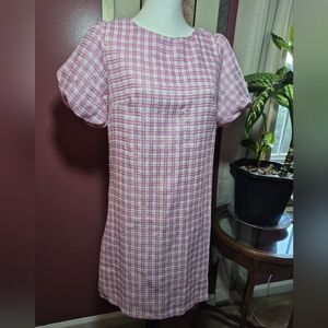 Aura Retro Style Pink Gingham Dress - Womens Size Medium‎